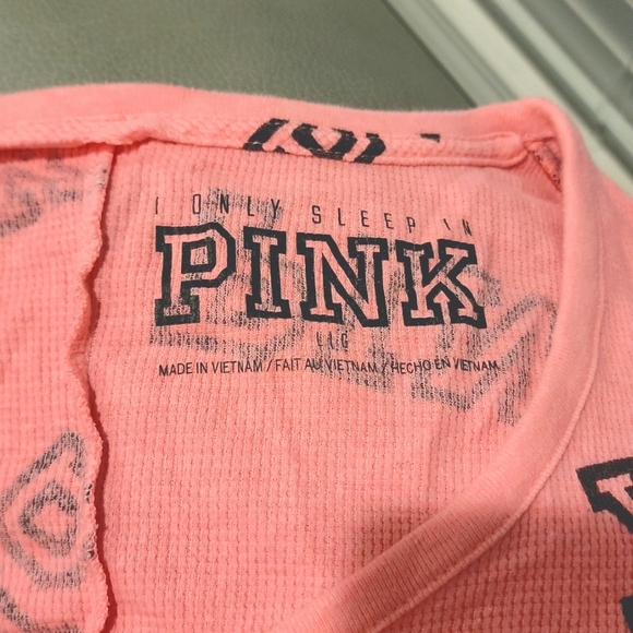 Victoria's Secret PINK Onesie Pajamas Back Flap LG - Picture 5 of 8